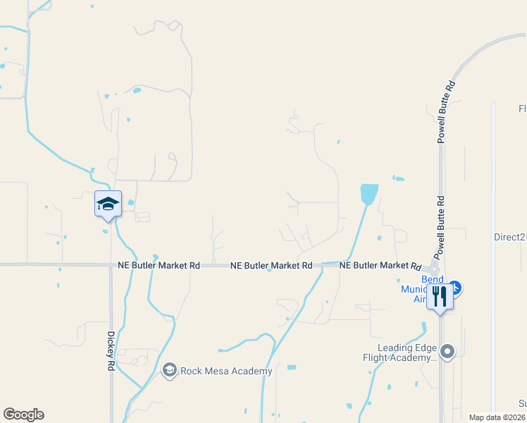 map of restaurants, bars, coffee shops, grocery stores, and more near 22229 Parker Lane in Bend