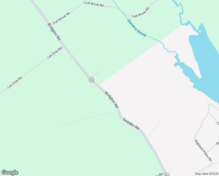 map of restaurants, bars, coffee shops, grocery stores, and more near 715 Sweden Road in Bridgton