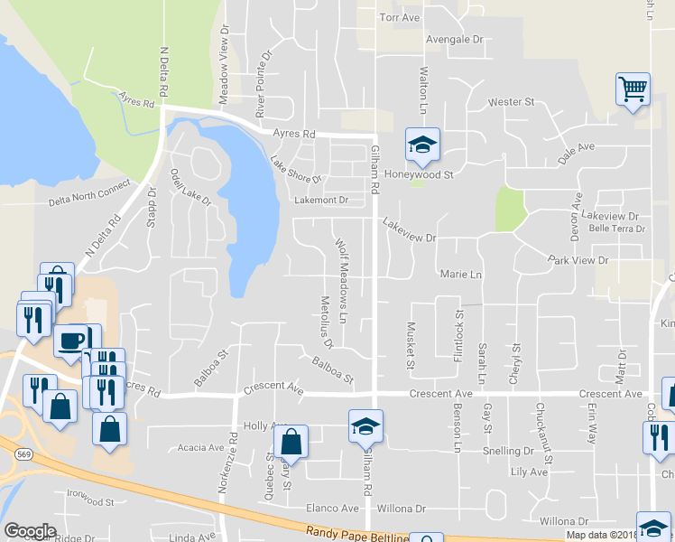 map of restaurants, bars, coffee shops, grocery stores, and more near 1993 Elkhorn Drive in Eugene