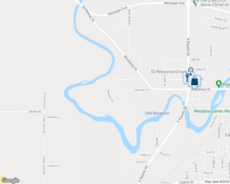 map of restaurants, bars, coffee shops, grocery stores, and more near 313 Micarl Court in Manitowoc