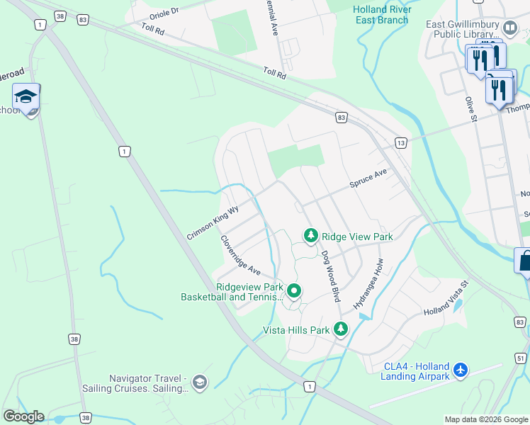 map of restaurants, bars, coffee shops, grocery stores, and more near 150 Frank Kelly Drive in East Gwillimbury