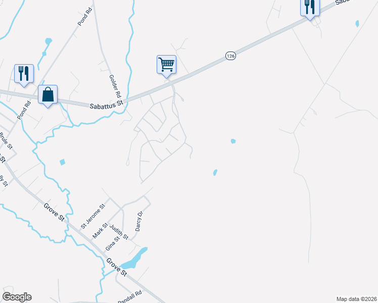 map of restaurants, bars, coffee shops, grocery stores, and more near 17 Evergreen Road in Lewiston