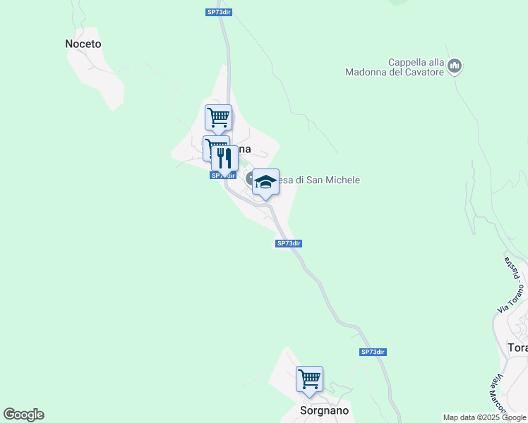 map of restaurants, bars, coffee shops, grocery stores, and more near 34 Via Gragnana in Gragnana