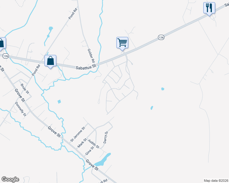map of restaurants, bars, coffee shops, grocery stores, and more near 66 Autumn Lane in Lewiston