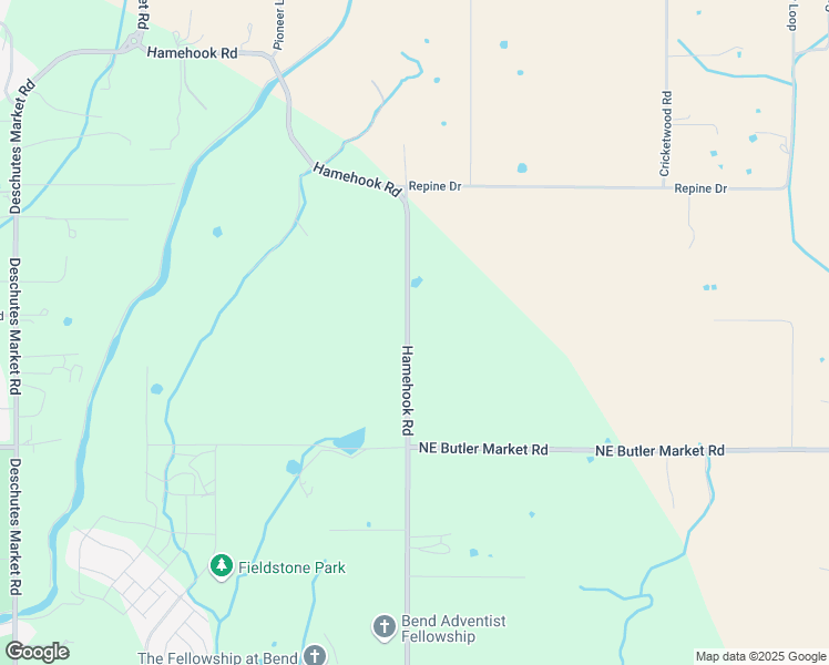 map of restaurants, bars, coffee shops, grocery stores, and more near 63300 Hamehook Road in Bend