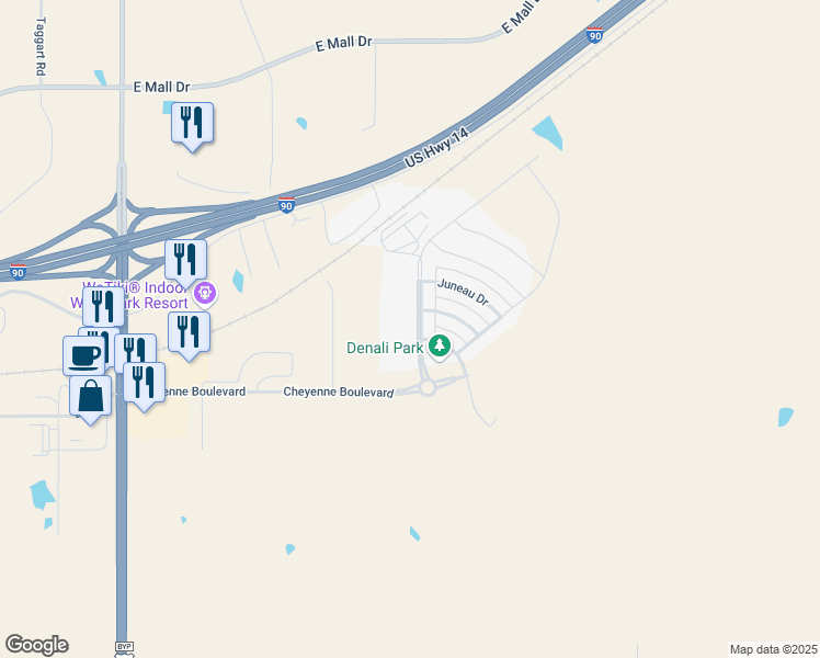 map of restaurants, bars, coffee shops, grocery stores, and more near 635 Northern Lights Boulevard in Box Elder