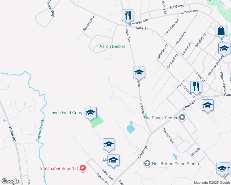 map of restaurants, bars, coffee shops, grocery stores, and more near 99 Vista Drive in Auburn
