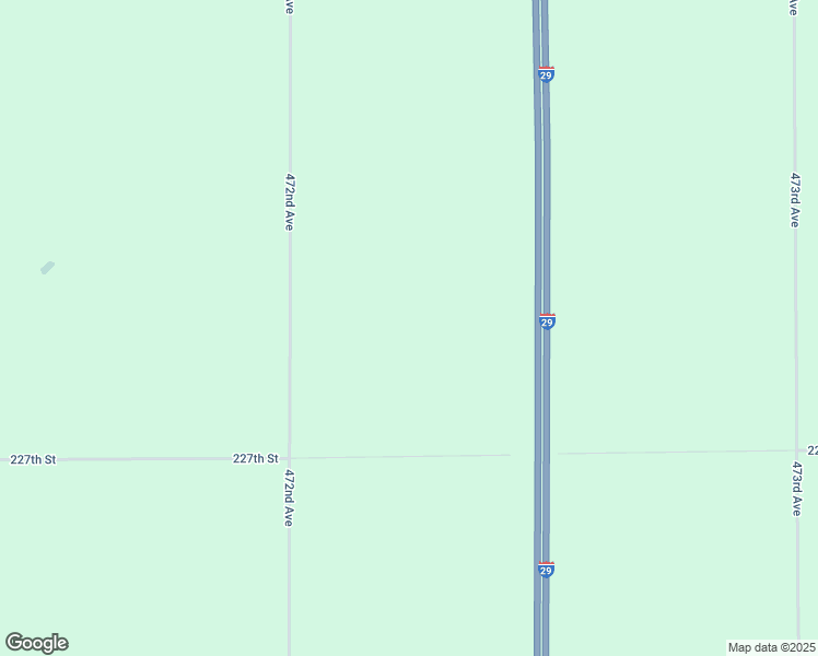 map of restaurants, bars, coffee shops, grocery stores, and more near 47234 227th Street in Flandreau