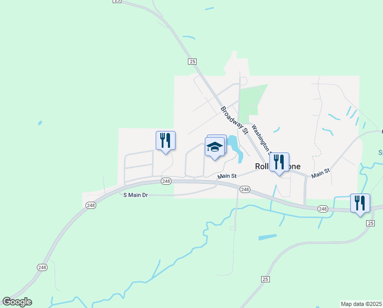 map of restaurants, bars, coffee shops, grocery stores, and more near 210 Edgeview Drive in Rollingstone