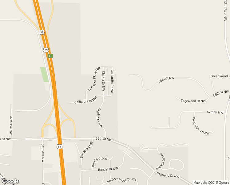 map of restaurants, bars, coffee shops, grocery stores, and more near 6778 Gaillardia Drive Northwest in Rochester