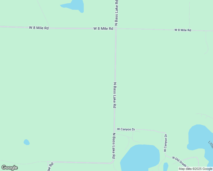 map of restaurants, bars, coffee shops, grocery stores, and more near 7823 North Bass Lake Road in Irons