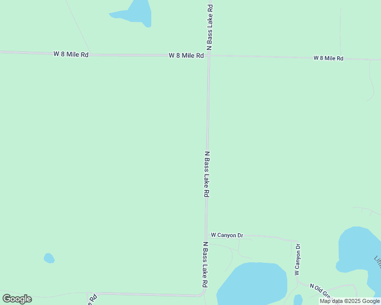 map of restaurants, bars, coffee shops, grocery stores, and more near 7823 North Bass Lake Road in Irons