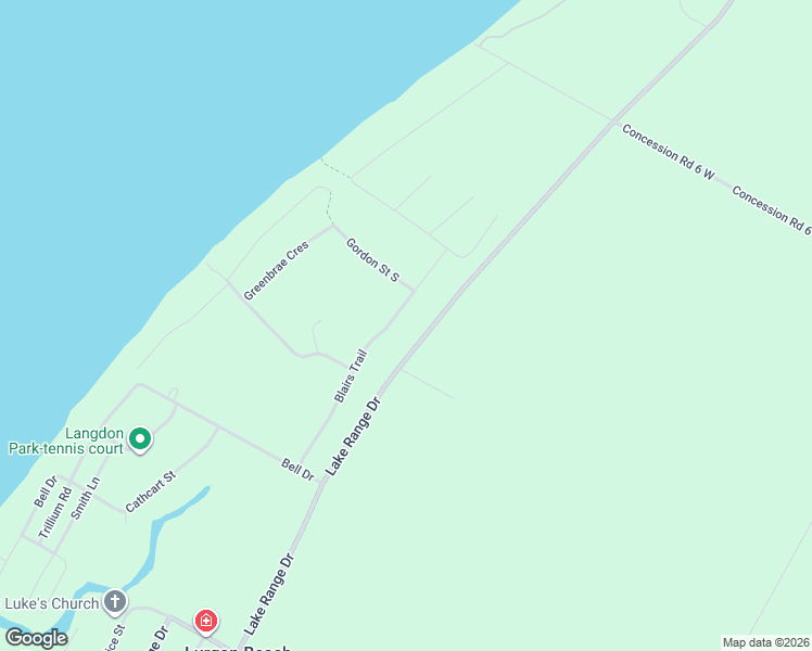 map of restaurants, bars, coffee shops, grocery stores, and more near 40 Blairs Trail in Kincardine