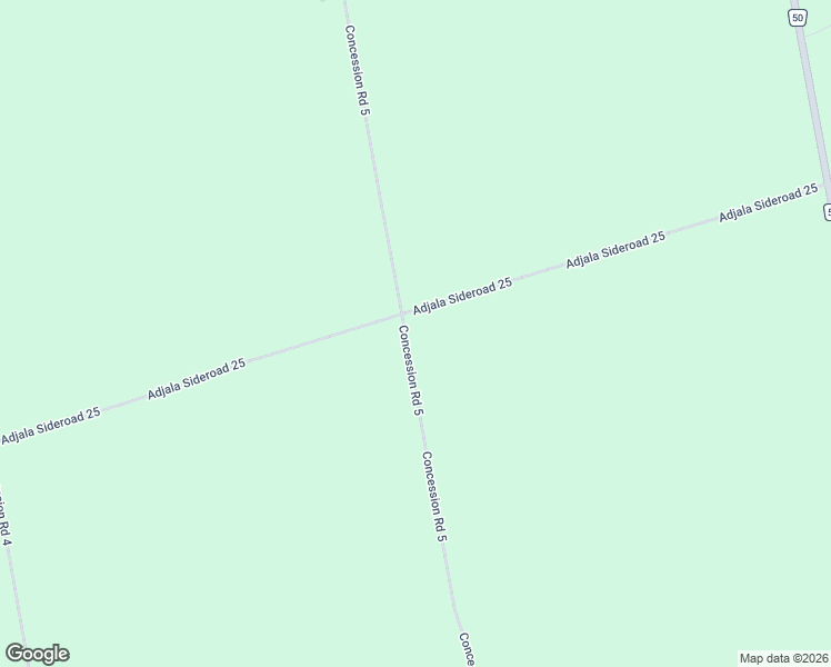 map of restaurants, bars, coffee shops, grocery stores, and more near 4087 Concession Road 5 in Adjala-Tosorontio