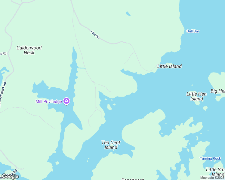 map of restaurants, bars, coffee shops, grocery stores, and more near Ives in Vinalhaven