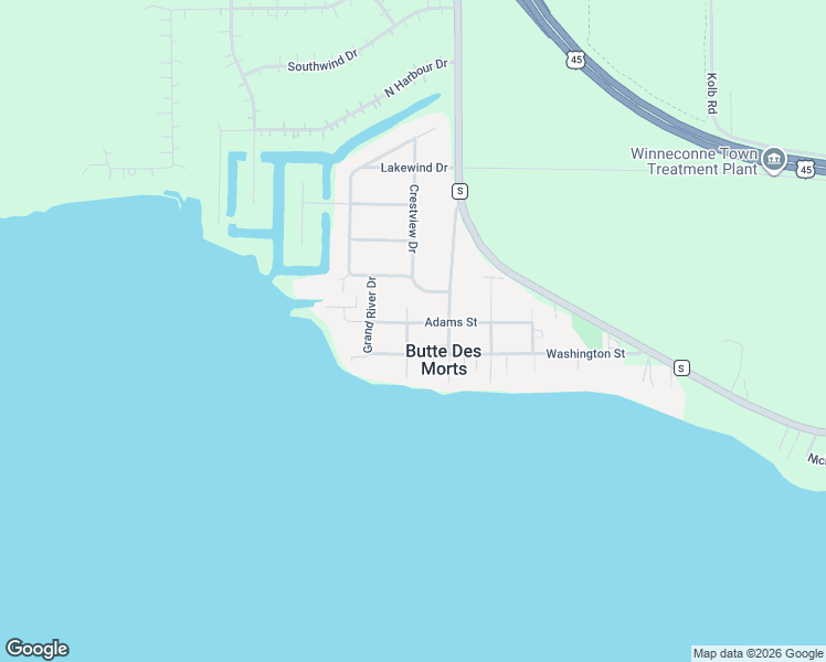 map of restaurants, bars, coffee shops, grocery stores, and more near in Butte des Morts