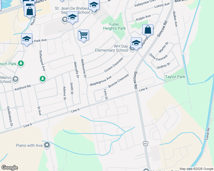 map of restaurants, bars, coffee shops, grocery stores, and more near 467 Maplegrove Avenue in Bradford West Gwillimbury
