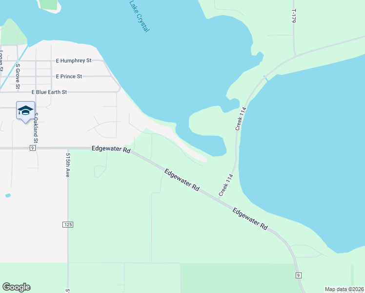 map of restaurants, bars, coffee shops, grocery stores, and more near 51786 T-476 in Lake Crystal