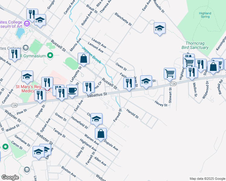 map of restaurants, bars, coffee shops, grocery stores, and more near in Lewiston