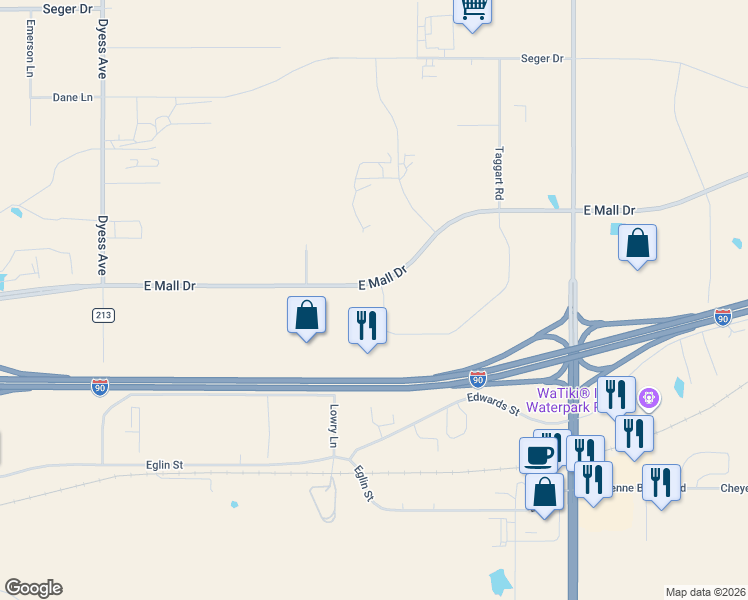 map of restaurants, bars, coffee shops, grocery stores, and more near in 