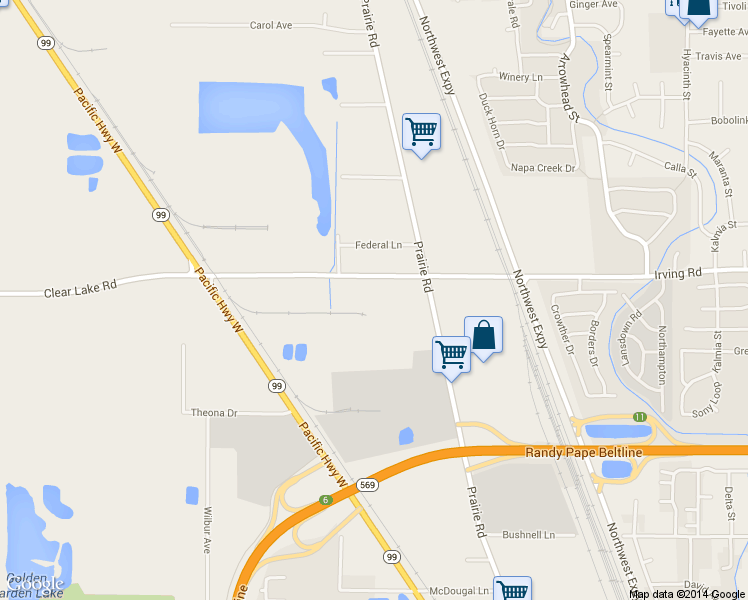 map of restaurants, bars, coffee shops, grocery stores, and more near 1680 Irving Road in Eugene