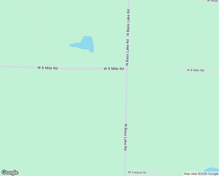 map of restaurants, bars, coffee shops, grocery stores, and more near 7861 North Bass Lake Road in Irons