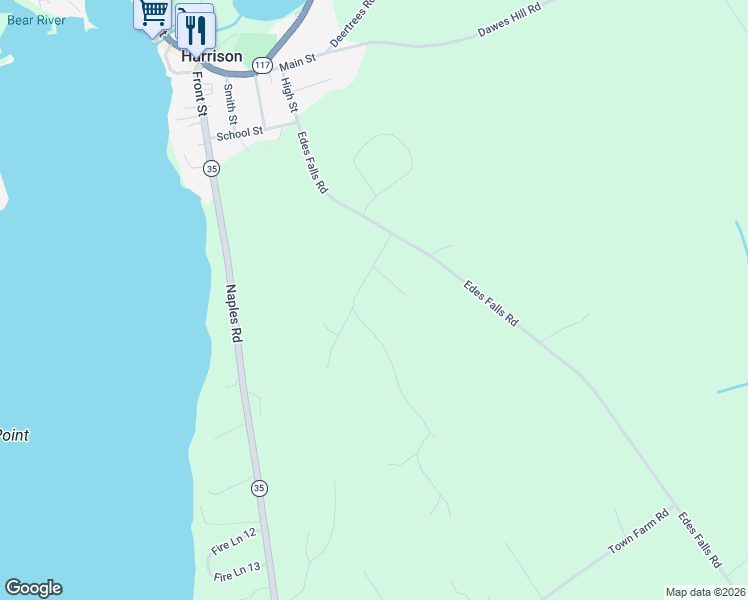 map of restaurants, bars, coffee shops, grocery stores, and more near 7 Bruce Road in Harrison