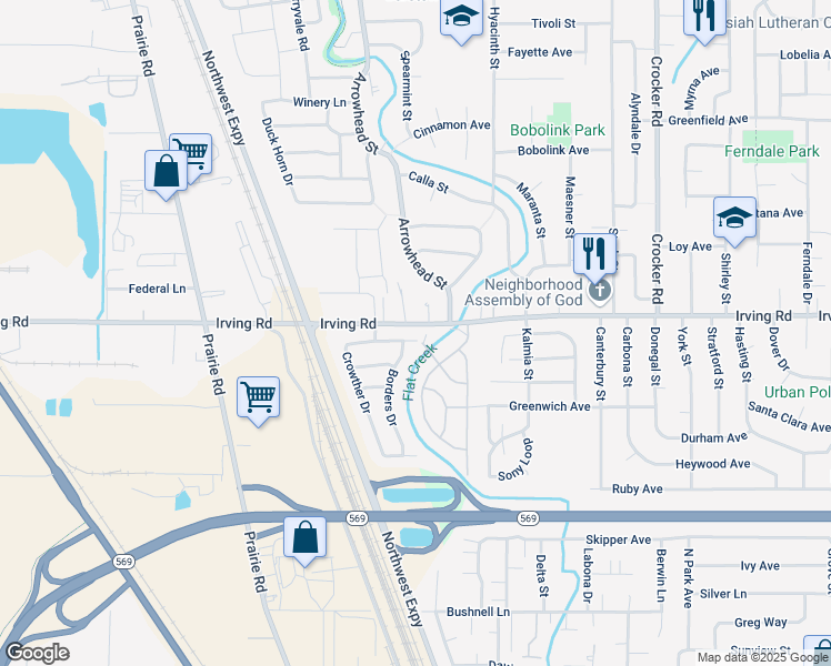 map of restaurants, bars, coffee shops, grocery stores, and more near 2698 Crowther Drive in Eugene