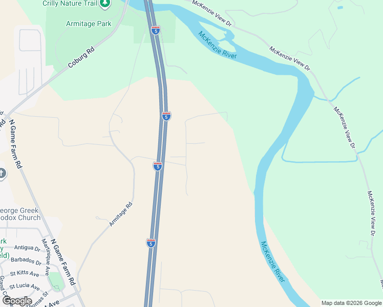 map of restaurants, bars, coffee shops, grocery stores, and more near 89807 Sprague Road in Eugene