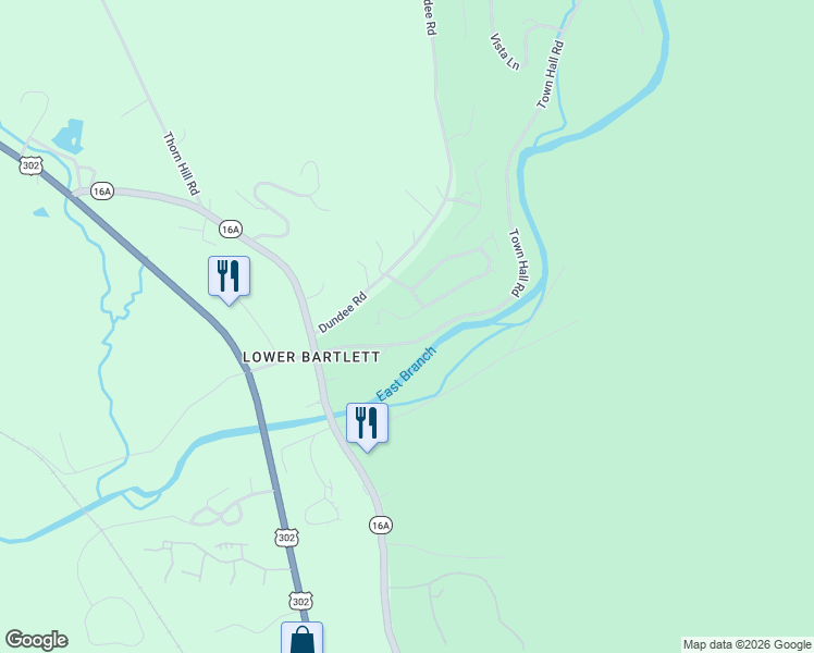 map of restaurants, bars, coffee shops, grocery stores, and more near 11 Moat Mountain Circle Road in Bartlett