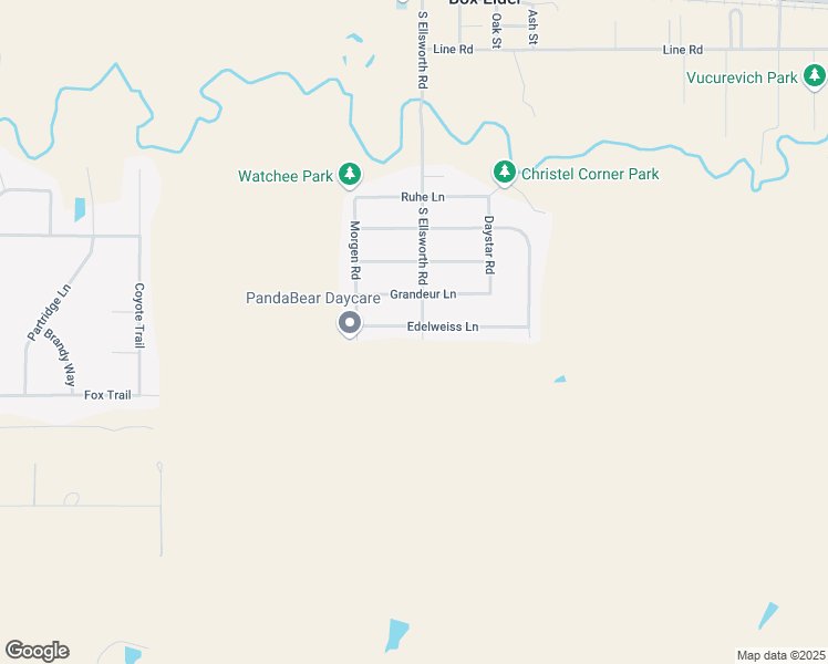 map of restaurants, bars, coffee shops, grocery stores, and more near 293 Edelweiss Lane in Box Elder