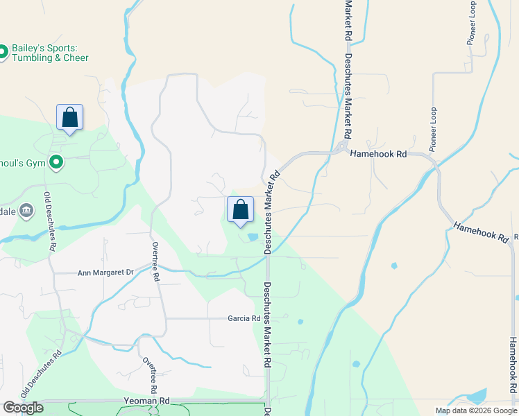 map of restaurants, bars, coffee shops, grocery stores, and more near 63444 Deschutes Market Road in Bend