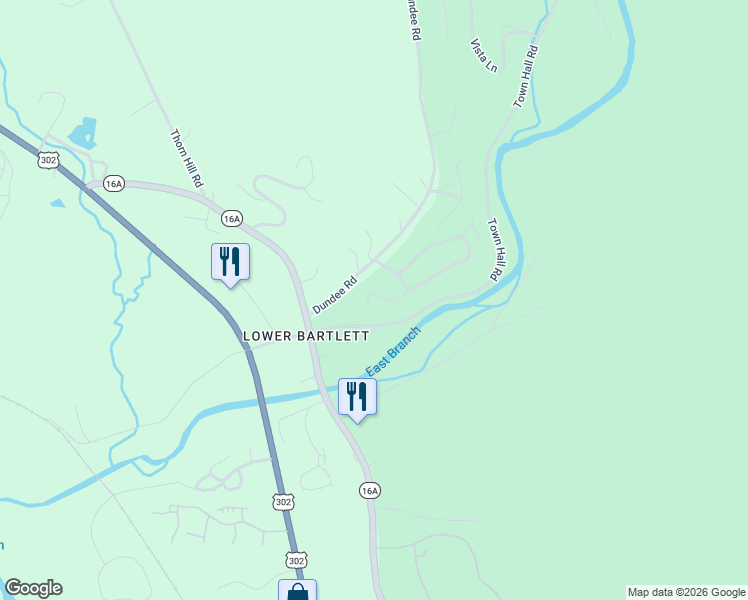 map of restaurants, bars, coffee shops, grocery stores, and more near 11 Moat Mountain Circle Road in Bartlett
