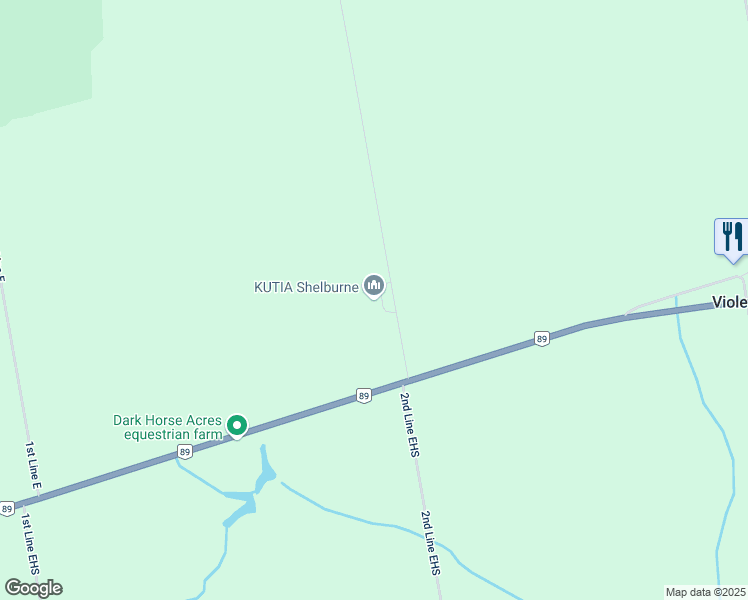 map of restaurants, bars, coffee shops, grocery stores, and more near 756028 2nd Line EHS in Shelburne