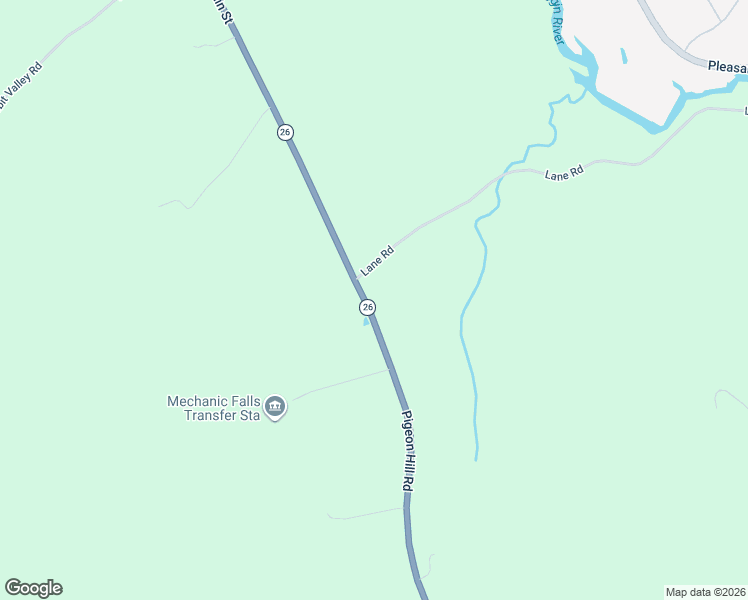 map of restaurants, bars, coffee shops, grocery stores, and more near 460 Pigeon Hill Road in Mechanic Falls