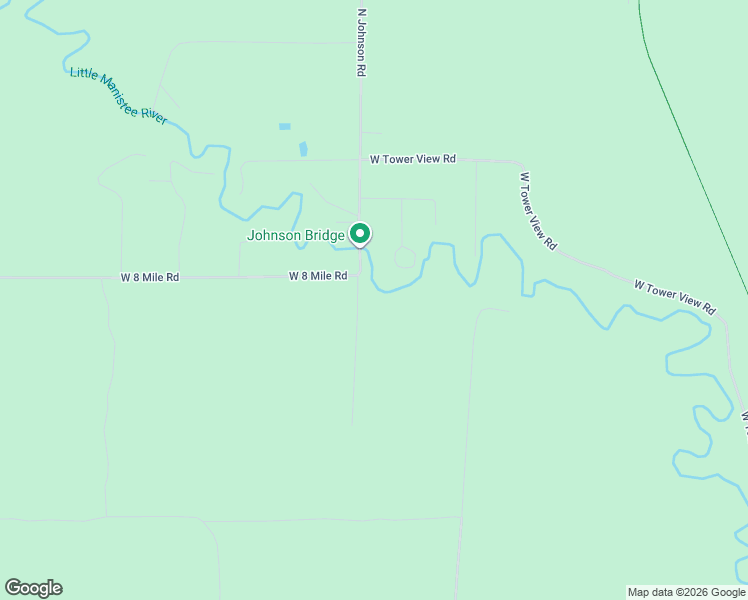 map of restaurants, bars, coffee shops, grocery stores, and more near 7924 North Johnson Road in Irons