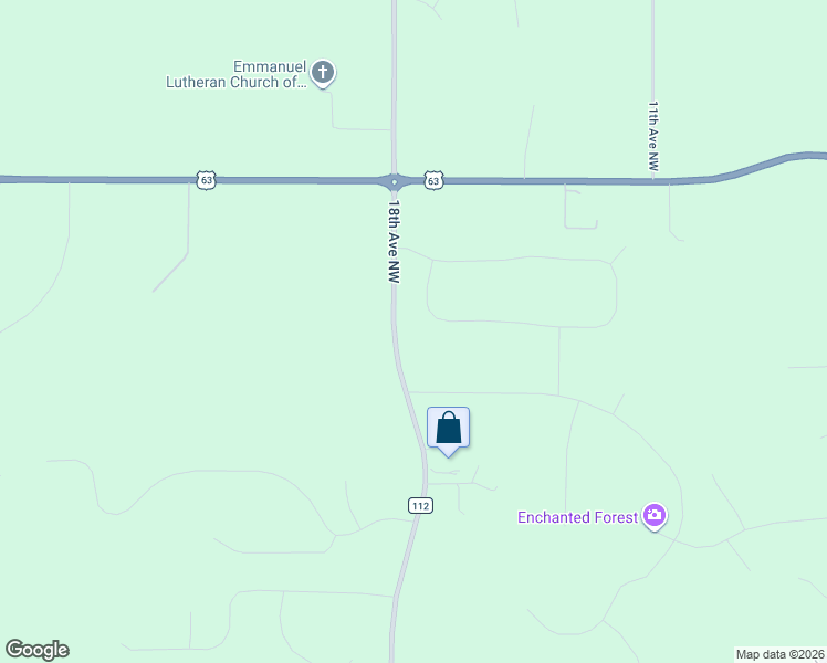 map of restaurants, bars, coffee shops, grocery stores, and more near 7131 18th Avenue Northwest in Rochester