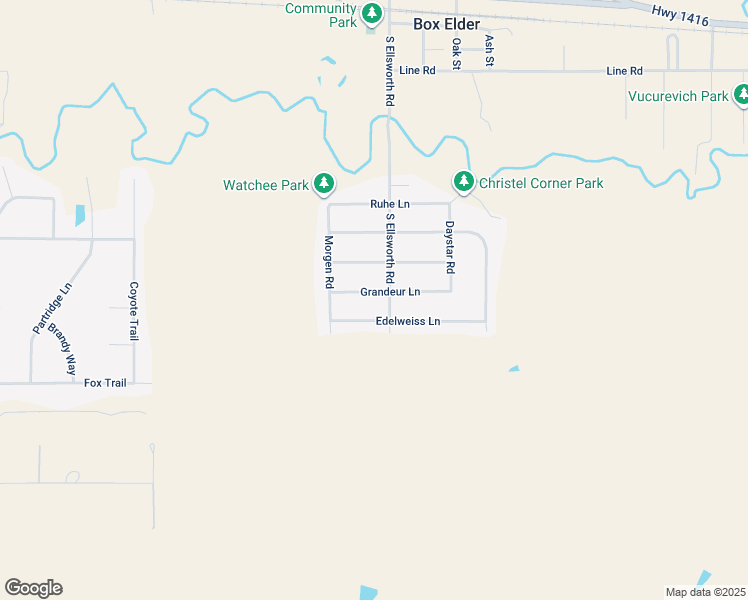 map of restaurants, bars, coffee shops, grocery stores, and more near 703 South Ellsworth Road in Box Elder