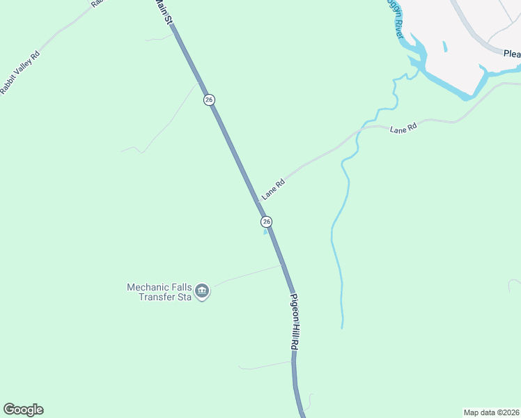map of restaurants, bars, coffee shops, grocery stores, and more near 460 Pigeon Hill Road in Mechanic Falls
