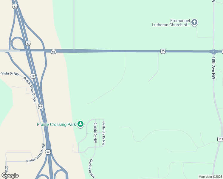 map of restaurants, bars, coffee shops, grocery stores, and more near 2644 75th Street Northwest in Rochester