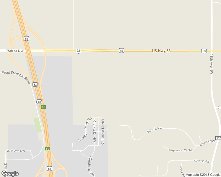 map of restaurants, bars, coffee shops, grocery stores, and more near 2644 75th Street Northwest in Rochester