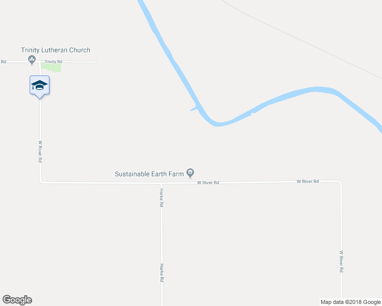 map of restaurants, bars, coffee shops, grocery stores, and more near W852 West River Road in Hilbert