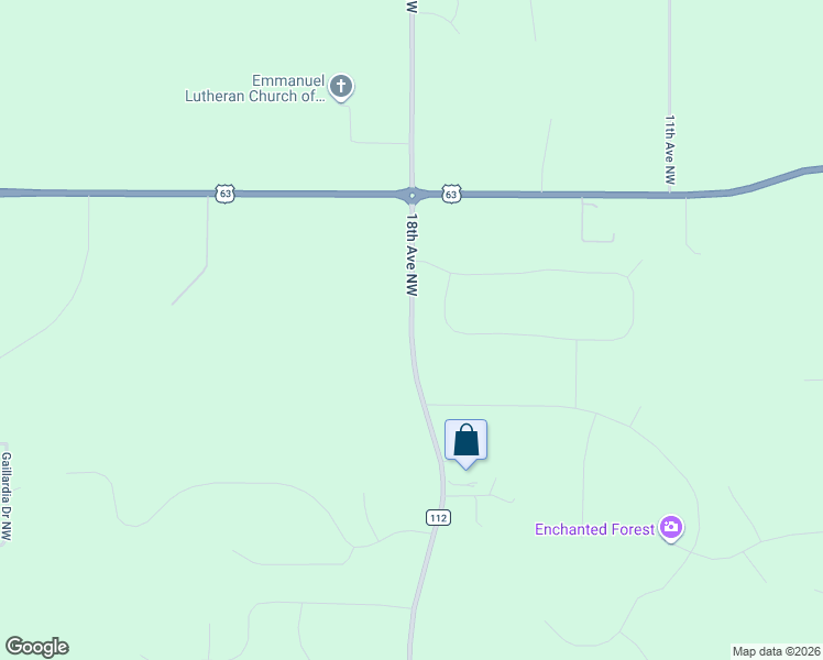 map of restaurants, bars, coffee shops, grocery stores, and more near 7131 18th Avenue Northwest in Rochester