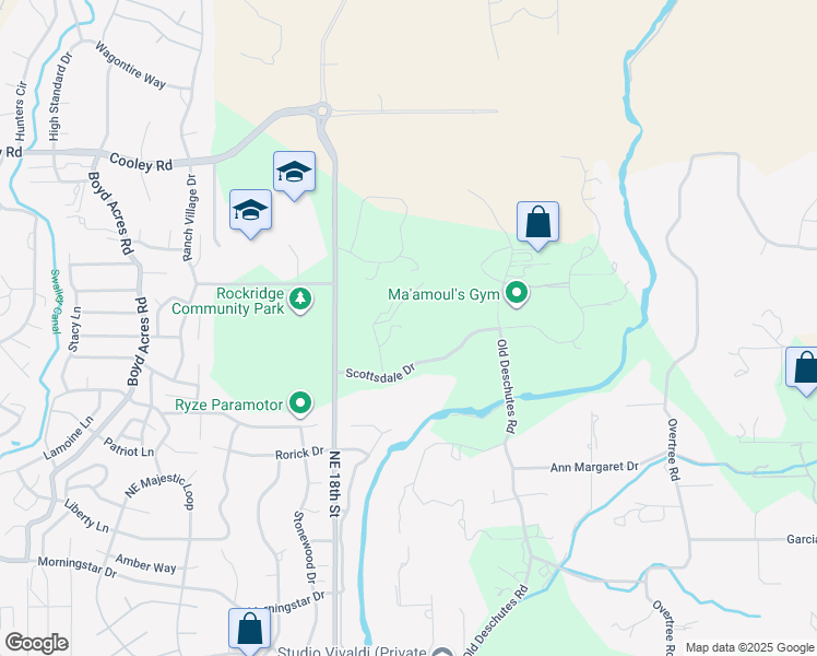 map of restaurants, bars, coffee shops, grocery stores, and more near 63450 Futurity Court in Bend