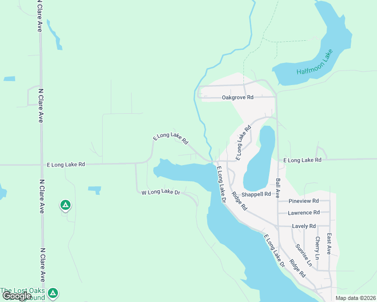 map of restaurants, bars, coffee shops, grocery stores, and more near 252 North Long Lake Drive in Harrison
