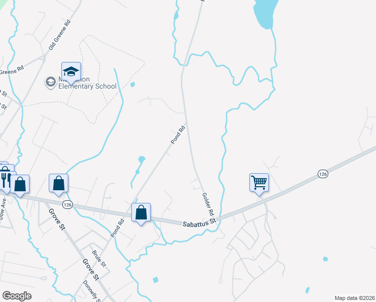 map of restaurants, bars, coffee shops, grocery stores, and more near 196 Golder Road in Lewiston