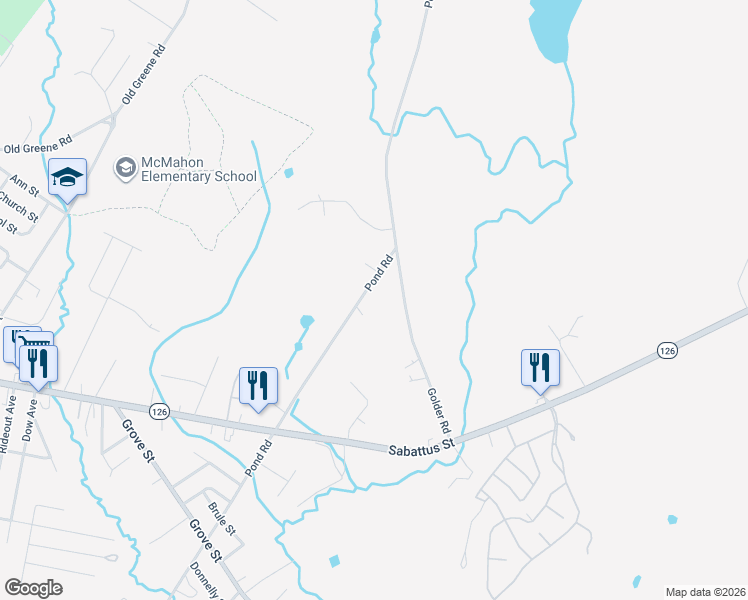 map of restaurants, bars, coffee shops, grocery stores, and more near 196 Golder Road in Lewiston