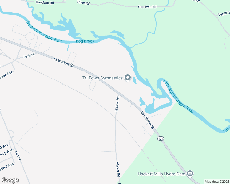 map of restaurants, bars, coffee shops, grocery stores, and more near 1 Walker Road in Mechanic Falls