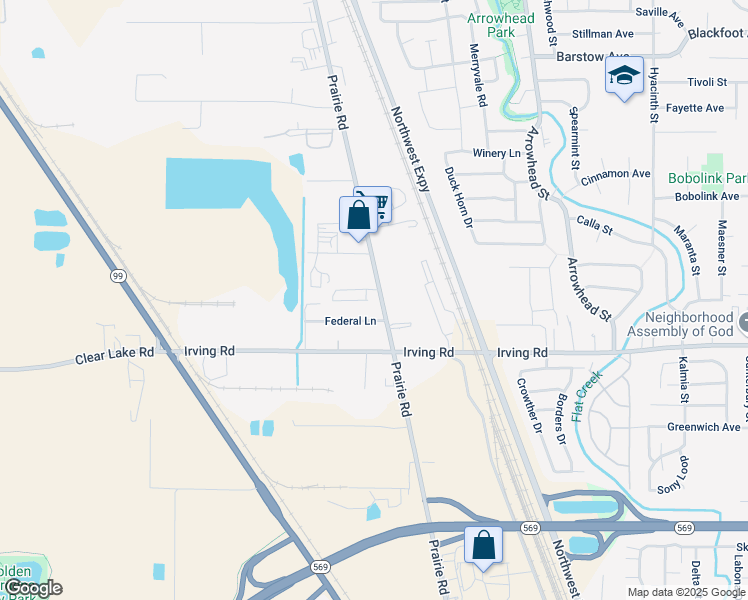 map of restaurants, bars, coffee shops, grocery stores, and more near 25064 Federal Lane in Eugene