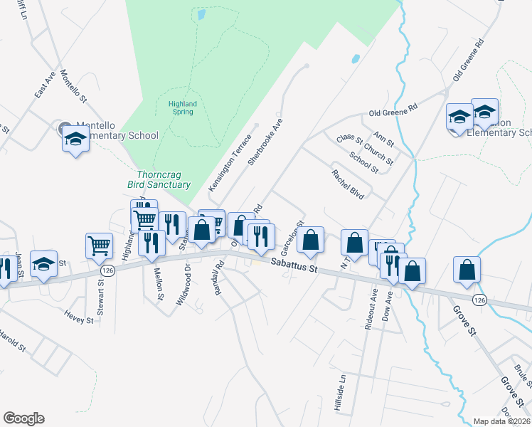 map of restaurants, bars, coffee shops, grocery stores, and more near 15 Turgeon Street in Lewiston